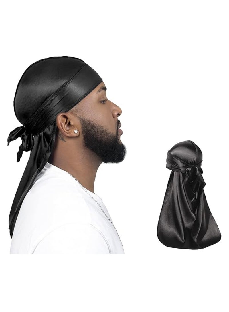 saykfoe 1Pc Silky Durag Pack for Men Women Waves, Premium Satin Deluxe Du-rag - Image 1